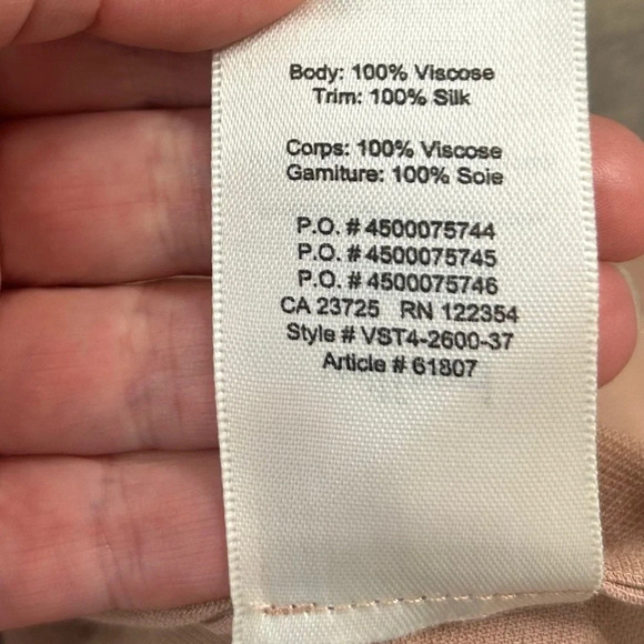 Aritzia Wilfred Women’s Loan Blouse Tie up Open Back Satin Crepe Roebuck XXS - Picture 10 of 12